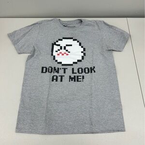 Nintendo Gray Short Sleeve Tee with Graphic Design